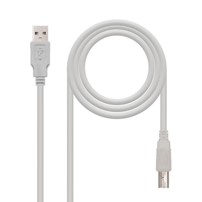 NANOCABLE CABLE USB 2.0 IMPRESORA, TIPO A/M-B/M, BEIGE, 1.0 M, 1 m, USB A, USB B, USB 2.0, Macho/Macho, Beige NANOCABLE CABLE USB 2.0 IMPRESORA, TIPO A/M-B/M, BEIGE, 1.0 M, 1 m, USB A, USB B, USB 2.0, Macho/Macho, Beige