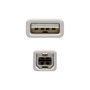 Nanocable Cable USB 2.0 Impresora Tipo A a USB B Macho, 1 m, Beige