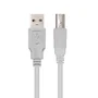 Nanocable 10.01.0102 Cable USB 2.0 Impresora, Conector USB A Macho a USB B Macho, Longitud 1 Metro, Color Beige