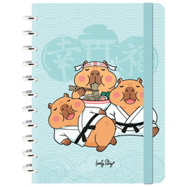 LOVELY STORY Cuaderno A4 Japan Capibara con sistema de discos