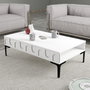Hanah Home Mesa de Centro Lyon 32 105x60x32.6 cm Blanco y Negro