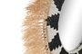 DKD Home Decor Espejo de Fibra de Rafia Natural 50x50 cm