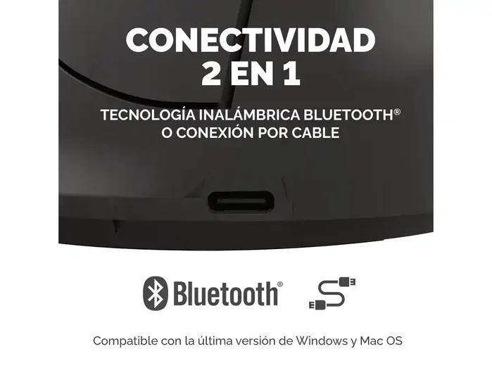 Fellowes Breyta Ratón Ergonómico Vertical Mediano para Diestros, Negro