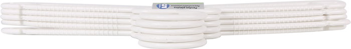 Dem Set 5 Perchas Plástico Blanco 37 x 18.5 cm (12 Cajas)