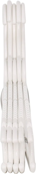 Dem Set 5 Perchas Plástico Blanco 37 x 18.5 cm (12 Cajas)