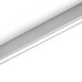 Emuca Kit de barra para armario Luxe, tira LED 4,5x8 Neonlynx V, sensor de movimiento RF Smart y convertidor Smart (24V DC), longitud 1.150mm, Luz blanca cálida 2.700K, Plástico y Aluminio, Anodizado mate