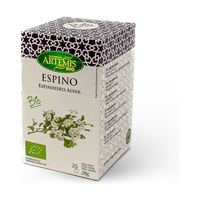 ARTEMIS BIO Infusión de espino Bio 20 bolsitas infusoras ARTEMIS BIO Infusión de espino Bio 20 bolsitas infusoras