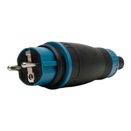Kopp Clavija con Toma de Tierra 16A 250V IP44 Negra para Sección de Cable Hasta 3 x 1.5 mm²