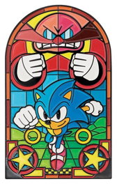 FaNaTtik Sonic The Hedgehog Lingote Stained Glass Window Style