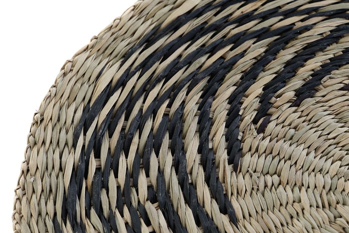 DKD Home Decor Individual Balines Natural Negro 38 x 38 x 1 cm