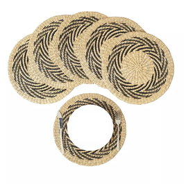 DKD Home Decor Accesorio de Seagrass Individual Natural 38x38x1 cm