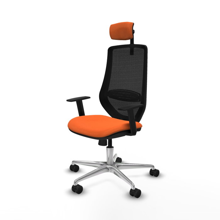 PIQUERAS Y CRESPO Silla de oficina Mardos con Mecanismo Sincro Naranja y Negro PIQUERAS Y CRESPO Silla de oficina Mardos con Mecanismo Sincro Naranja y Negro