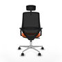 PIQUERAS Y CRESPO Silla de oficina Mardos con Mecanismo Sincro Naranja y Negro