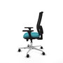 PIQUERAS Y CRESPO Silla de oficina Horna con mecanismo Sincro/Traslack, Turquesa y Negro