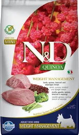 Farmina N&D Dog Quinoa Weight Management Cordero Mini Alimento para Perros 2,5 kg