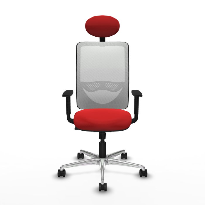PIQUERAS Y CRESPO Silla de Oficina Zulema Rojo/Blanco con Mecanismo Sincro PIQUERAS Y CRESPO Silla de Oficina Zulema Rojo/Blanco con Mecanismo Sincro