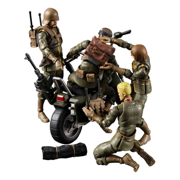 MegaHouse G.M.G Mobile Suit Gundam Figuras y Vehículo - Pack de Figuras de Acción de 10 cm, Gundam Military Generation, Caja con Ventana