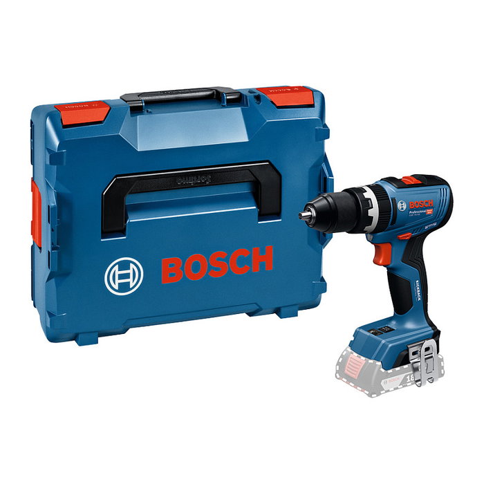 Bosch Taladro Percutor Atornillador Profesional GSB 18V-65, 18V (Akku-Schlagbohrschrauber), sin Batería ni Cargador, en L-BOXX, Azul