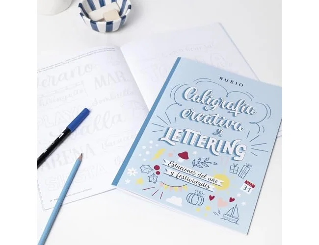 Rubio Cuaderno de Caligrafía Creativa y Lettering Estaciones del Año y Festividades A4