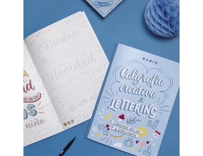 Rubio Cuaderno de Caligrafía Creativa y Lettering Estaciones del Año y Festividades A4