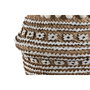 DKD Home Decor Macetero de Cemento con Pompones Marrón 25x25x18 cm