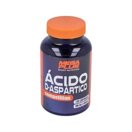 MEGA PLUS Ácido D-Aspártico 120 Cápsulas, 500 mg cada una, Suplemento para Aumentar Testosterona y Masa Muscular, 120Comp.