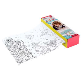 Jeux 2 momes Rollo para Colorear y 4 Lápices Infantil 150x21 cm Modelos Surtidos