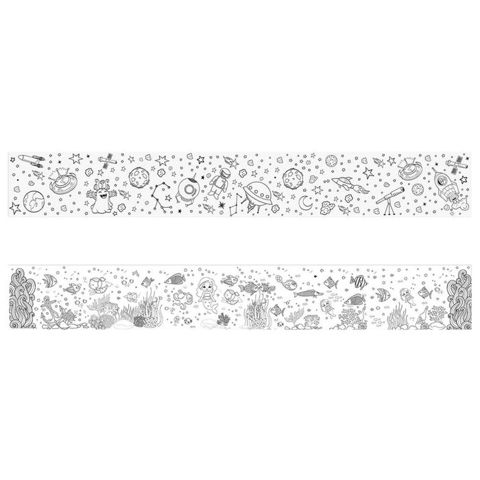 Jeux 2 momes Rollo para Colorear y 4 Lápices Infantil 150x21 cm Modelos Surtidos