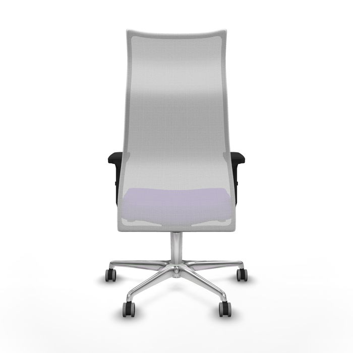 Sillón Albacete con mecanismo Sincro tapizada con Tela color Lila y malla color Blanco. Equipado con Base aluminio, Brazos 2D y Ruedas 65 mm parqué Sillón Albacete con mecanismo Sincro tapizada con Tela color Lila y malla color Blanco. Equipado con Base aluminio, Brazos 2D y Ruedas 65 mm parqué