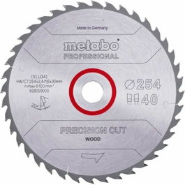 Metabo Hoja de sierra circular Precision Cut Wood HW/CT 254x30, 40 WZ 20°