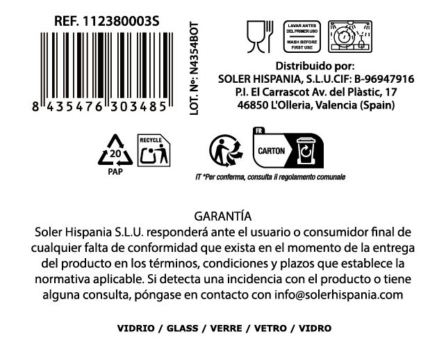 La Mediterranea Vaso Tirso Bands 320ml
