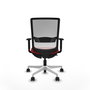 PIQUERAS Y CRESPO Silla de oficina Haches con mecanismo Sincro/Traslack Rojo y Blanco