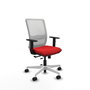 PIQUERAS Y CRESPO Silla de oficina Haches con mecanismo Sincro/Traslack Rojo y Blanco