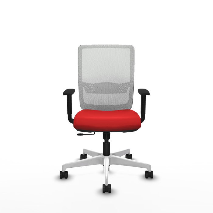 PIQUERAS Y CRESPO Silla de oficina Haches con mecanismo Sincro/Traslack Rojo y Blanco PIQUERAS Y CRESPO Silla de oficina Haches con mecanismo Sincro/Traslack Rojo y Blanco