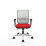 PIQUERAS Y CRESPO Silla de oficina Haches con mecanismo Sincro/Traslack Rojo y Blanco