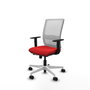 PIQUERAS Y CRESPO Silla de oficina Haches con mecanismo Sincro/Traslack Rojo y Blanco