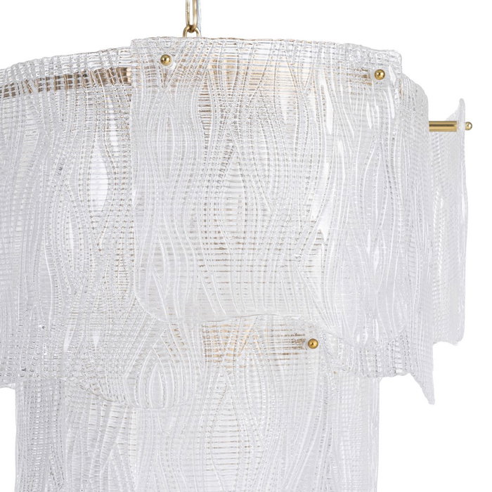 Lámpara Techo Blanco Cristal Iluminación 58 X 58 X 60 cm