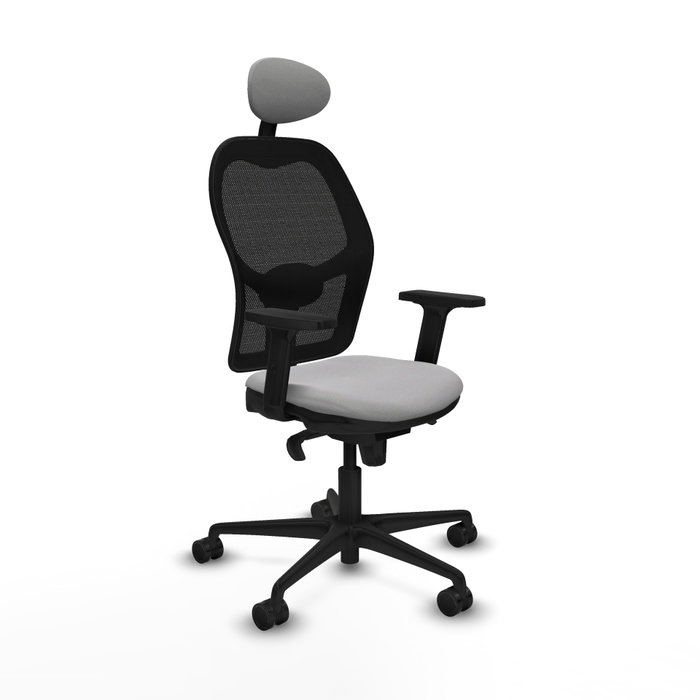 PIQUERAS Y CRESPO Silla de oficina Jorquera con mecanismo Sincro, Gris claro y Negro PIQUERAS Y CRESPO Silla de oficina Jorquera con mecanismo Sincro, Gris claro y Negro