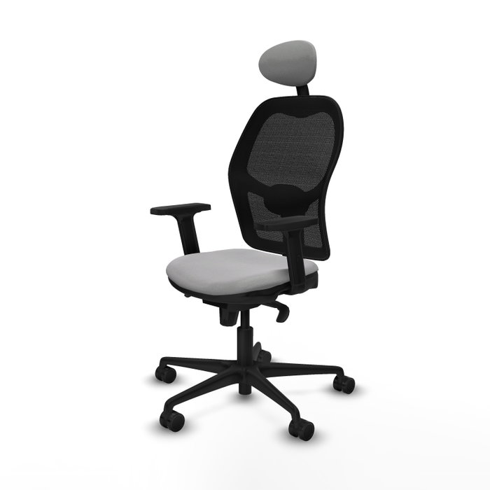 PIQUERAS Y CRESPO Silla de oficina Jorquera con mecanismo Sincro, Gris claro y Negro PIQUERAS Y CRESPO Silla de oficina Jorquera con mecanismo Sincro, Gris claro y Negro
