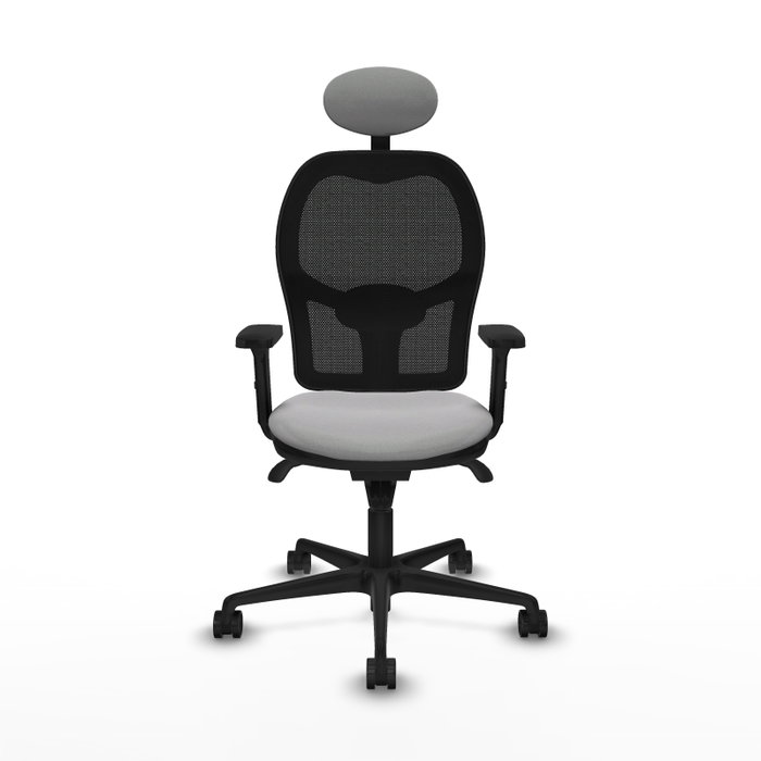 PIQUERAS Y CRESPO Silla de oficina Jorquera con mecanismo Sincro, Gris claro y Negro PIQUERAS Y CRESPO Silla de oficina Jorquera con mecanismo Sincro, Gris claro y Negro