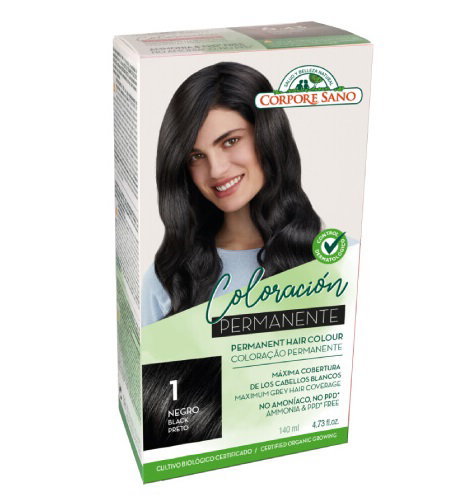 CORPORE SANO Coloración Permanente 1. Negro 140 ml CORPORE SANO Coloración Permanente 1. Negro 140 ml
