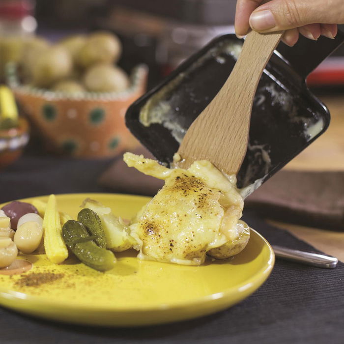 Easy Make Juego de 6 Espátulas de Madera 15x4 cm para Raclette