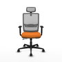 PIQUERAS Y CRESPO Silla de oficina Haches Naranja y Gris