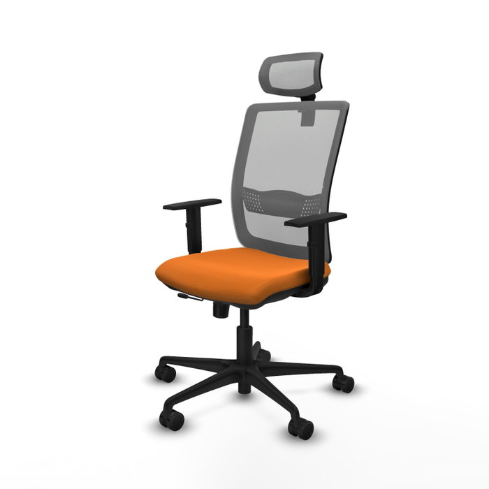 PIQUERAS Y CRESPO Silla de oficina Haches Naranja y Gris