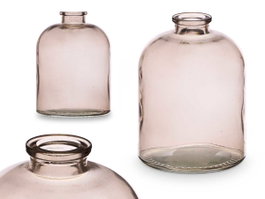 GIFTDECOR Frasco de Cristal Redondo Gris