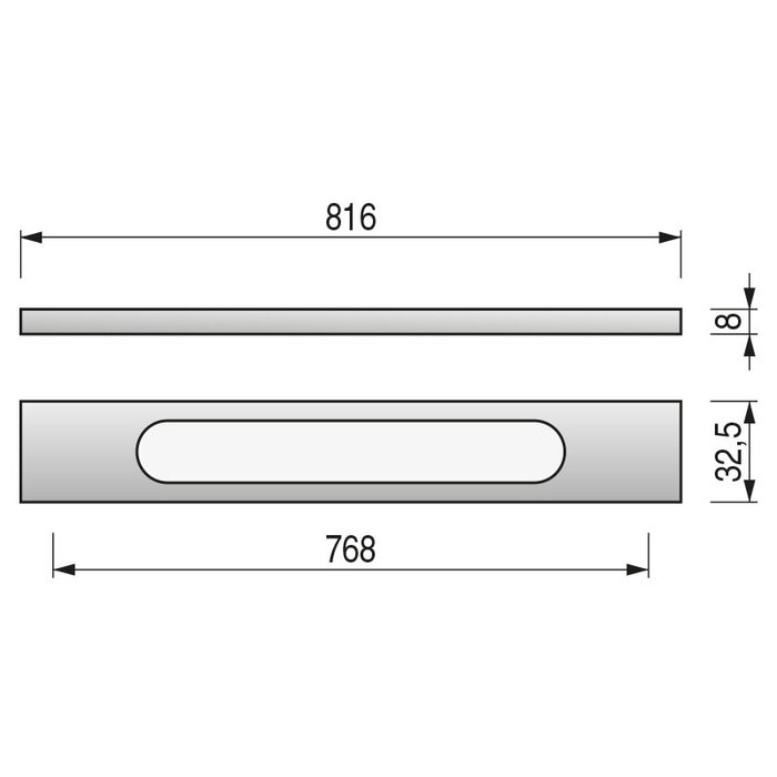 HERRAJES ALK Tirador Keizo para mueble, 192 mm