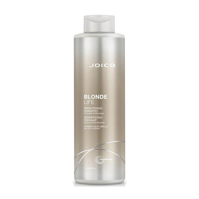 Joico Blonde Life Brightening Shampoo Champú para Cabello Rubio que Limpia y Restaura 1000ml Joico Blonde Life Brightening Shampoo Champú para Cabello Rubio que Limpia y Restaura 1000ml