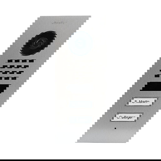 DoorBird Videoportero IP D1102V, Acero Inoxidable V4A, 2 Botones de Llamada, Montaje Empotrado DoorBird Videoportero IP D1102V, Acero Inoxidable V4A, 2 Botones de Llamada, Montaje Empotrado