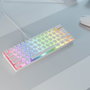 Rampage Radiant K11 Teclado Gaming Mecánico 60% RGB Blue Switch Blanco