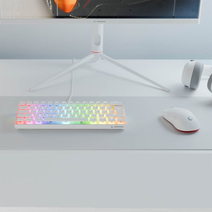 Rampage Radiant K11 Teclado Gaming Mecánico 60% RGB Blue Switch Blanco